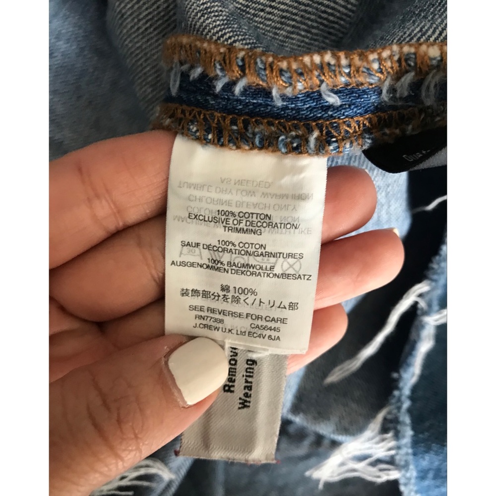 Madewell Women’s Mini Skirt Jean Size 30 Frisco Denim A Line Cut Off - Picture 12 of 12